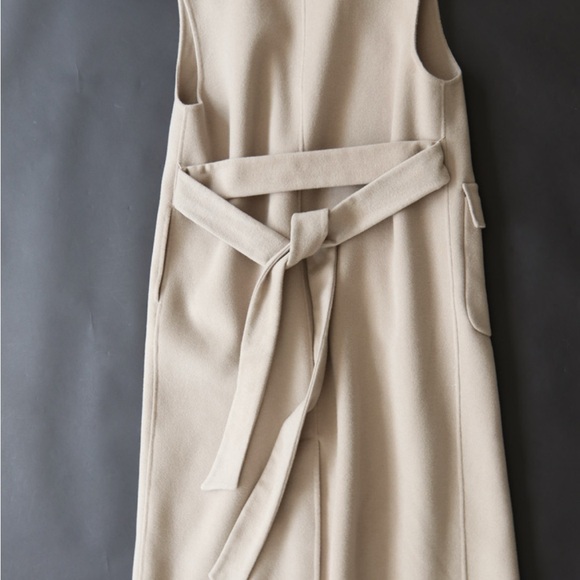 NWOT 💯 wool belted vest - Picture 3 of 5